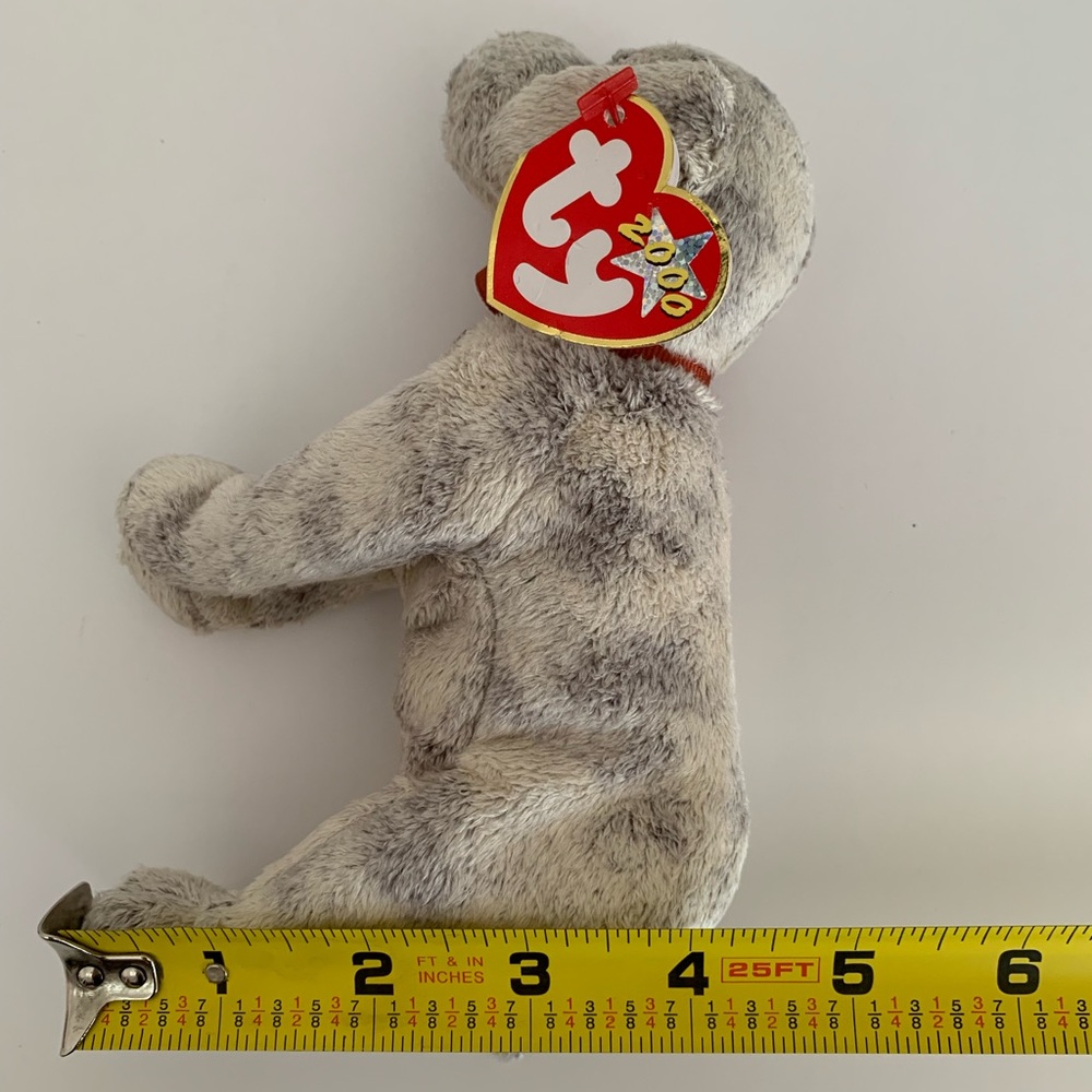 Vintage NWT Beanie Baby Ty Tricks Dog 2000 Retired Cream Gray Friend Puppy - Picture 14 of 16